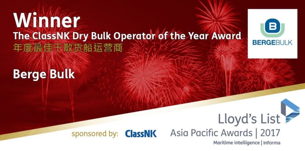 berge bulk wins dry bulk operator of the year