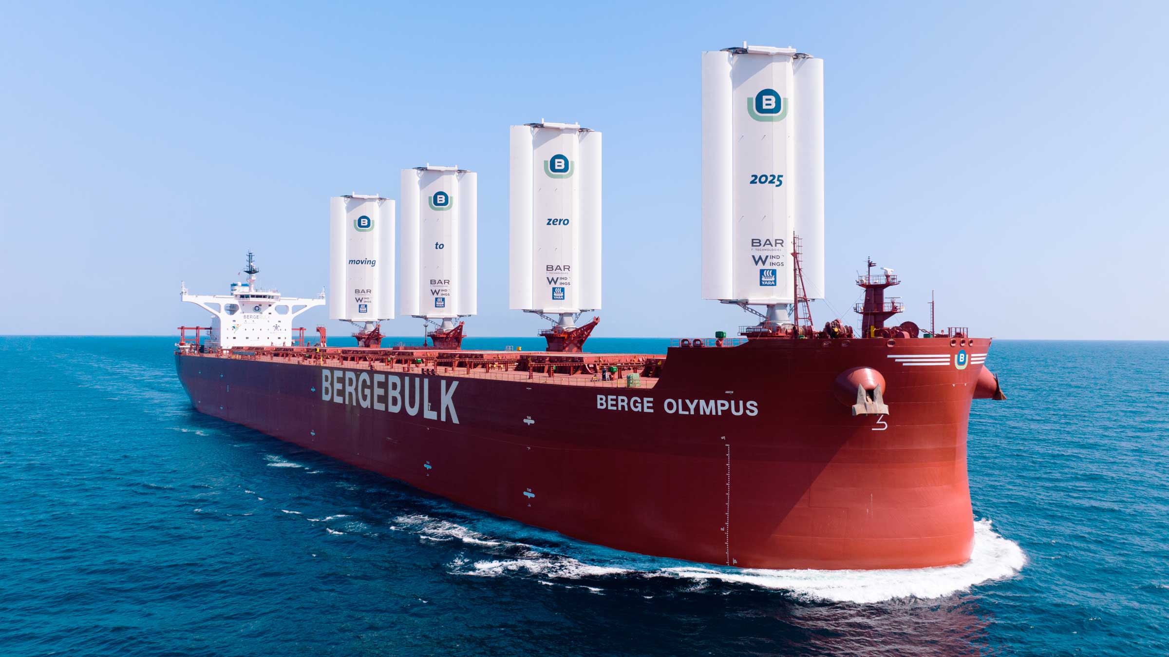 Berge Olympus, the World's most powerful sailing cargo ship