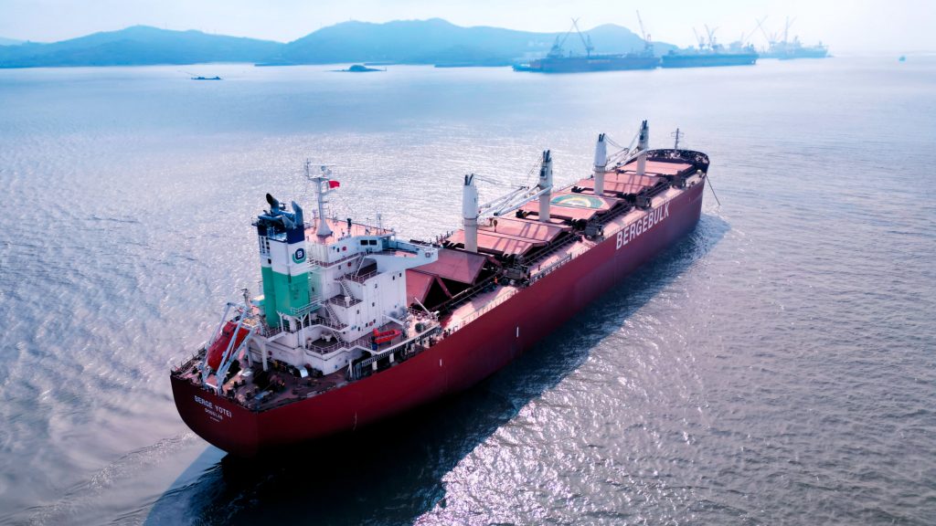 Berge Yotei at sea piloting the carbon capture system
